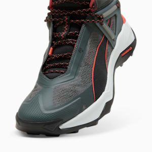SEASONS Explore NITRO™ Mid Men's Hiking Shoes, Mineral Gray-PUMA Black-Active Red, extralarge