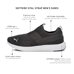 Softride Vital Strap Unisex Shoes, Asphalt-Metallic Silver
