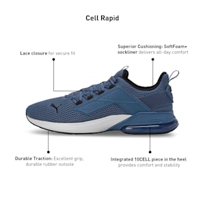 Cell Rapid Unisex Running Shoes, Inky Blue-PUMA Black-Glacial Gray, extralarge-IND