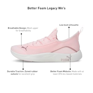 Better Foam Legacy Women's Running Shoes, Frosty Pink-Warm White-Rose Gold, extralarge-IND