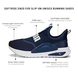 SOFTRIDE Enzo Evo Slip-On Unisex Running Shoes, PUMA Navy, extralarge-IND