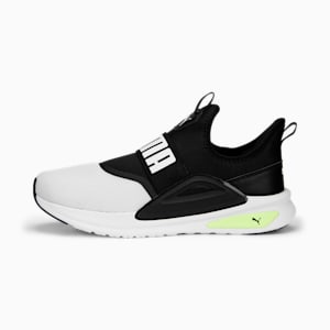 Softride Enzo Evo Slip-On Unisex Running Shoes, PUMA Black-PUMA White-Fast Yellow