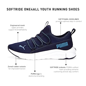 SOFTRIDE One4All Youth Running Shoes, PUMA Navy-Deep Dive, extralarge-IND
