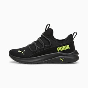 Souliers Softride One4All Jeunes, PUMA Black-Lime Pow-Cool Dark Gray, extralarge