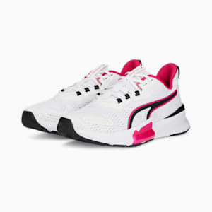 ウィメンズ トレーニング パワーフレーム 2 トレーニングシューズ, PUMA White-PUMA Black-Orchid Shadow, extralarge-JPN