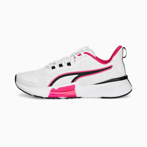 ウィメンズ トレーニング パワーフレーム 2 トレーニングシューズ, PUMA White-PUMA Black-Orchid Shadow, extralarge-JPN