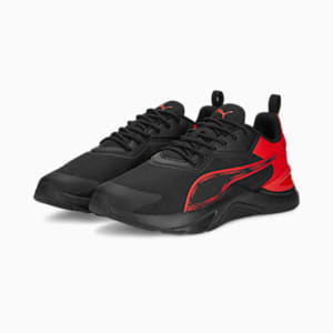 Infusion Unisex Training Shoes, PUMA Black-For All Time Red, extralarge-IND