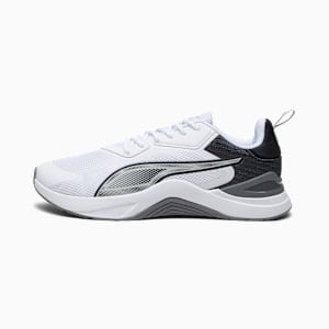 Infusion Unisex Training Shoes, PUMA White-PUMA Black-Cool Dark Gray-Ash Gray, extralarge-IND