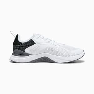 Infusion Unisex Training Shoes, PUMA White-PUMA Black-Cool Dark Gray-Ash Gray, extralarge-IND