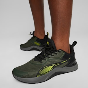 Infusion Unisex Training Shoes, Myrtle-PUMA Black-Yellow Burst, extralarge-IND