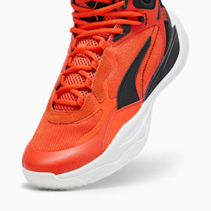 Playmaker Pro Mid Men's Basketball Shoes, Red Blast-Fiery Red-PUMA Black, extralarge