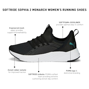 SOFTRIDE Sophia 2 Monarch Women's Running Shoes, PUMA Black-PUMA White, extralarge-IND