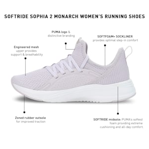 SOFTRIDE Sophia 2 Monarch Women's Running Shoes, Spring Lavender-PUMA White, extralarge-IND