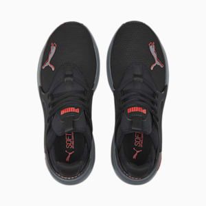 SOFTRIDE Enzo Evo Logo Unisex Running Shoes, PUMA Black-For All Time Red, extralarge-IND