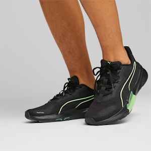PWRFrame 2 Men's Training Shoes, PUMA Black-Fizzy Lime, extralarge-IND