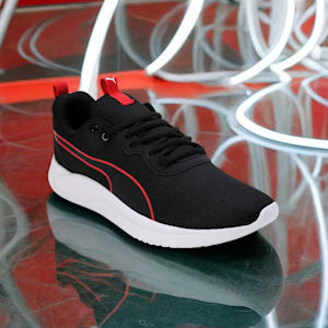 Resolve Modern Weave Unisex Running Shoes, Puma Black-For All Time Red-Neon Sun, extralarge-IND