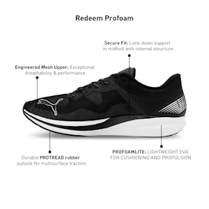 Redeem Profoam Unisex Running Shoes, PUMA Black-PUMA White, extralarge-IND