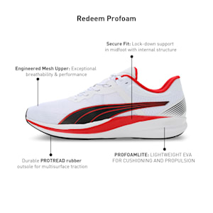 Redeem Profoam Unisex Running Shoes, PUMA White-For All Time Red, extralarge-IND