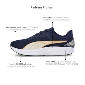 Redeem Profoam Running Shoes, PUMA Navy-Alpine Snow-Amber-PUMA White, extralarge-IND