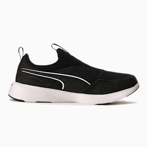 ユニセックス ソフトライド フィール スリッポン ワイド ランニングシューズ, PUMA Black-PUMA White