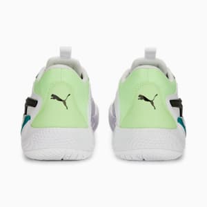 Court Rider Chaos Jewel Basketball Shoes, PUMA White-Fizzy Lime