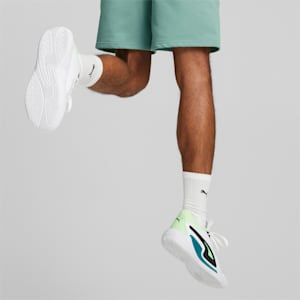 Court Rider Chaos Jewel Basketball Shoes, PUMA White-Fizzy Lime