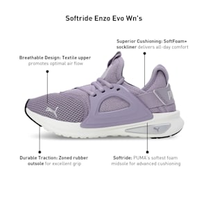 SOFTRIDE Enzo Evo Women's Running Shoes, Pale Plum-Puma Silver, extralarge-IND