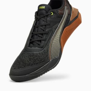 Tenis de entrenamiento para hombre Fuse 3.0, PUMA Black-Teak-Lime Pow, extralarge