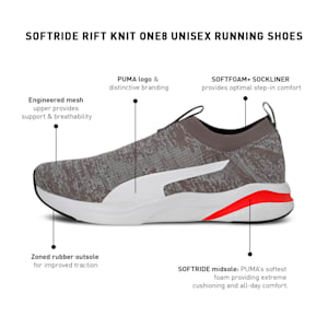 SOFTRIDE Rift Knit One8 Running Shoes, CASTLEROCK-Puma White, extralarge-IND