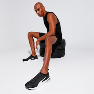 SOFTRIDE Rift Knit One8 Unisex Running Shoes, PUMA Black-PUMA White, extralarge-IND