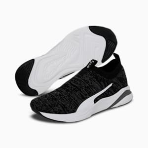 SOFTRIDE Rift Knit One8 Unisex Running Shoes, PUMA Black-PUMA White, extralarge-IND