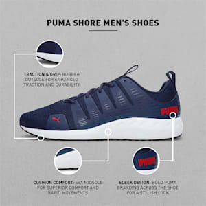 Shore Men's Running Shoes, Peacoat-PUMA White