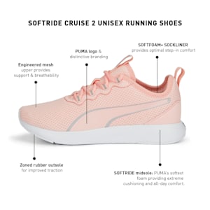 Softride Cruise 2 Unisex Running Shoes, Rose Dust-PUMA Silver