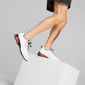 Zapatos deportivos audaces Tazon Advance para hombre, PUMA White-PUMA Black-For All Time Red, extragrande