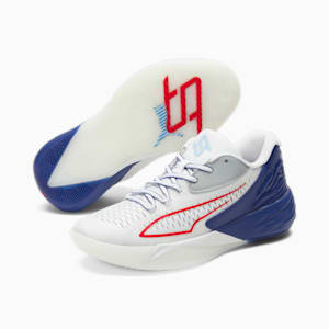 Zapatos de basquetbol Stewie 1 Four Time para mujer, PUMA White-Elektro Blue
