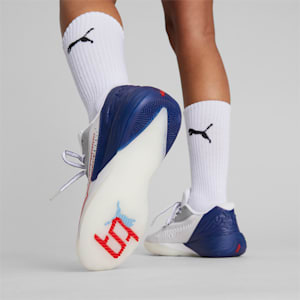 STEWIE x FOUR-TIME Stewie 1 Women's Basketball Sneaker, PUMA White-Elektro Blue, extralarge