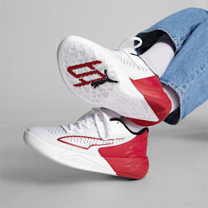 STEWIE x TEAM Stewie 1 Women's Basketball Sneakers, PUMA White-Tango Red, extralarge