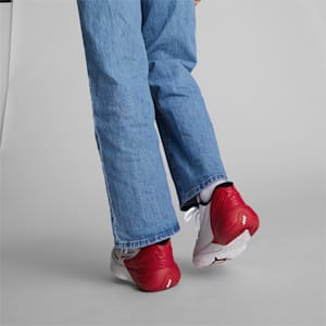 Zapatos de básquetbol Stewie 1 Team para mujer, PUMA White-Tango Red