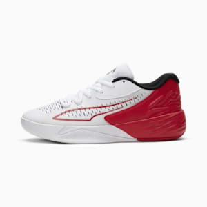 Stewie 1 Team Women's Basketball Sneakers, PUMA White-Tango Red
