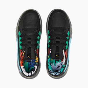 Court Rider Chaos Block Party Basketball Shoes, PUMA Black-Cast Iron