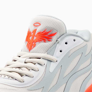 PUMA x LAMELO BALL MB.02 Gorangé Unisex Basketball Shoes, Platinum Gray-Ultra Orange