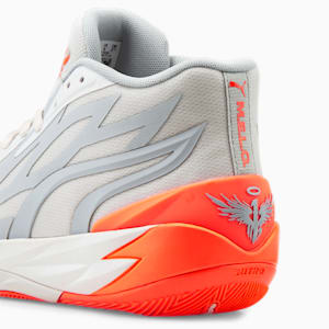 Zapato de basquetbol MB.02 Gorangé, Platinum Gray-Ultra Orange