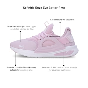 SOFTRIDE Enzo Evo Better Rmx Unisex Running Shoes, Grape Mist-PUMA White, extralarge-IND