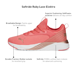 SOFTRIDE Ruby Luxe Elektro Women's Running Shoes, Loveable-Rose Gold, extralarge-IND