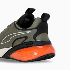 X-Cell Action Running Shoes, PUMA Olive-Flame Flicker-PUMA Black, extralarge-IND