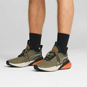X-Cell Action Running Shoes, PUMA Olive-Flame Flicker-PUMA Black, extralarge-IND