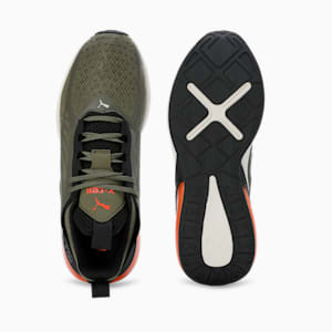 X-Cell Action Running Shoes, PUMA Olive-Flame Flicker-PUMA Black, extralarge-IND