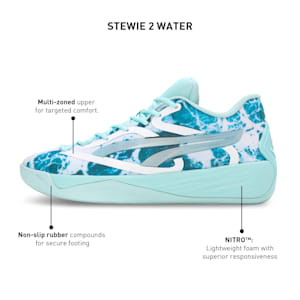 Stewie 2 Water Women's Basketball Shoes, Light Aqua-PUMA White, extralarge-IND