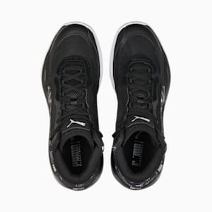 メンズ バスケットボール プレイメーカー プロ ミッド コートサイド バスケットボールシューズ, PUMA Black-PUMA White