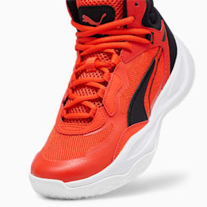 Playmaker Pro Mid Big Kids' Basketball Shoes, Red Blast-Fiery Red, extralarge
